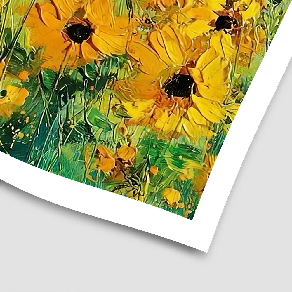 Sunflower Field Explosion Square Art Print Sunflower Field Explosion Square Art Print wall art product Art Print Shop
