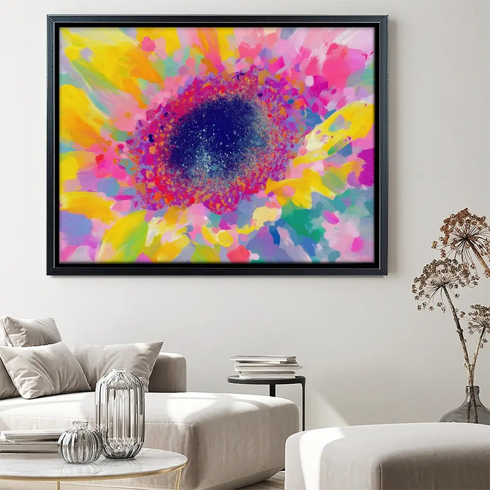 Sunflower Macro Canvas Print Sunflower Macro Canvas Print wall art product Chromatic Storm Studio