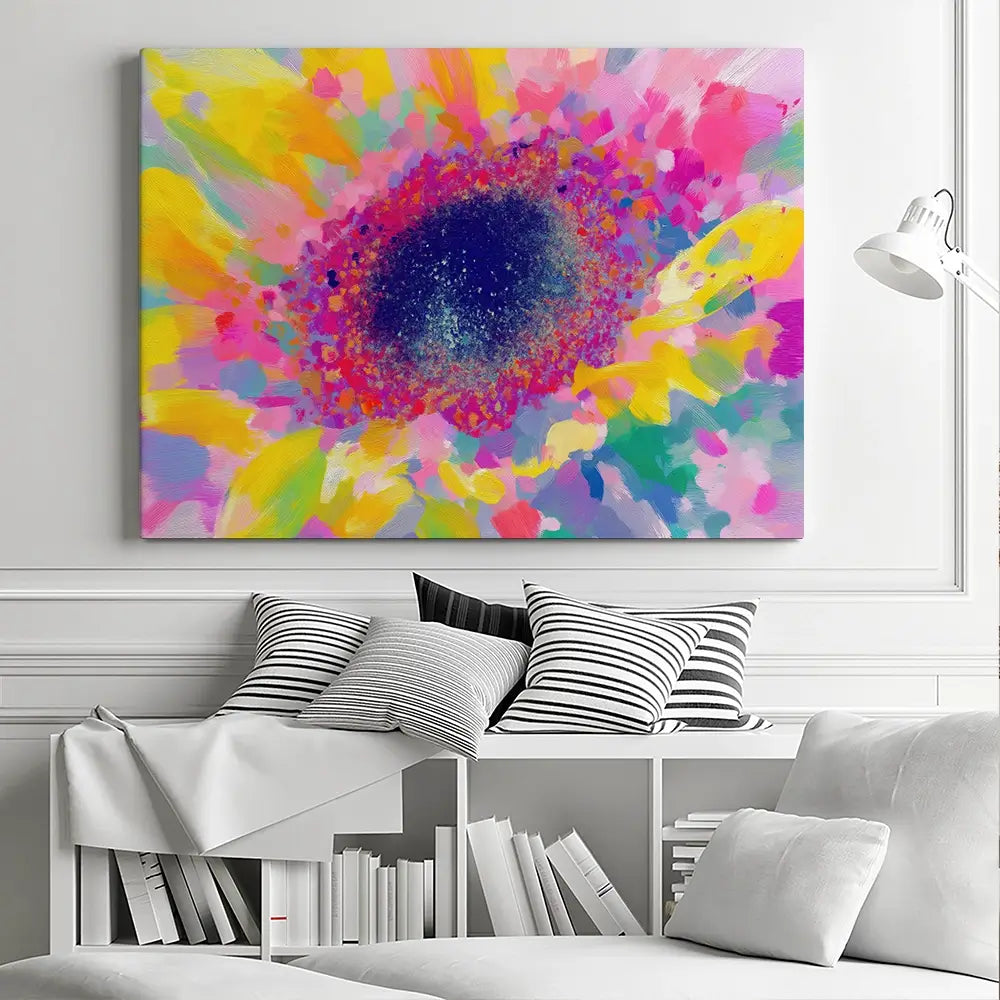 Sunflower Macro Canvas Print Sunflower Macro Canvas Print wall art product Chromatic Storm Studio