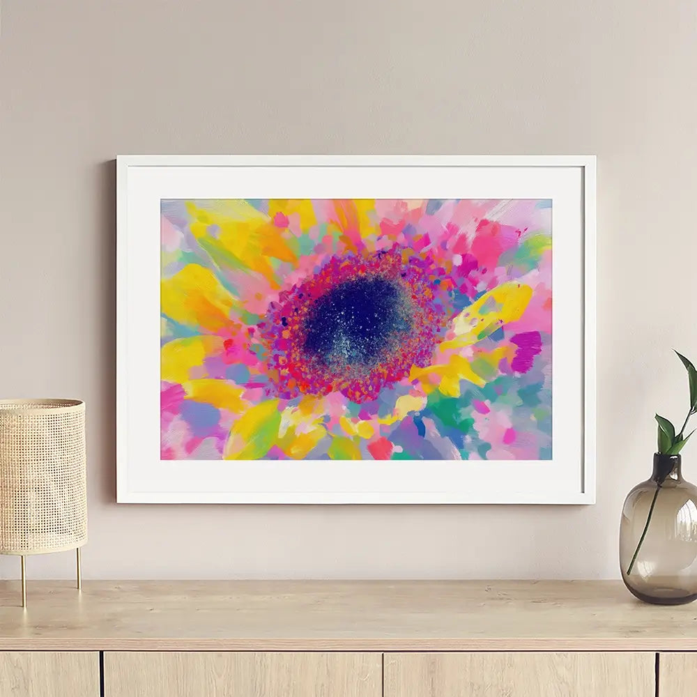 Sunflower Macro Framed Art Print Sunflower Macro Framed Art Print wall art product Chromatic Storm Studio