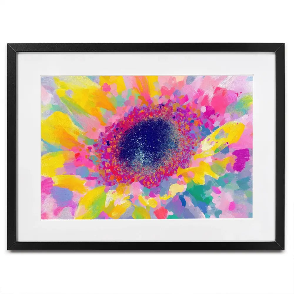 Sunflower Macro Framed Art Print Sunflower Macro Framed Art Print wall art product Chromatic Storm Studio