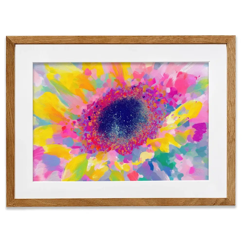 Sunflower Macro Framed Art Print Sunflower Macro Framed Art Print wall art product Chromatic Storm Studio