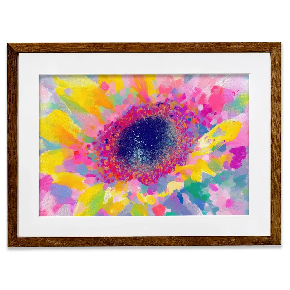Sunflower Macro Framed Art Print Sunflower Macro Framed Art Print wall art product Chromatic Storm Studio
