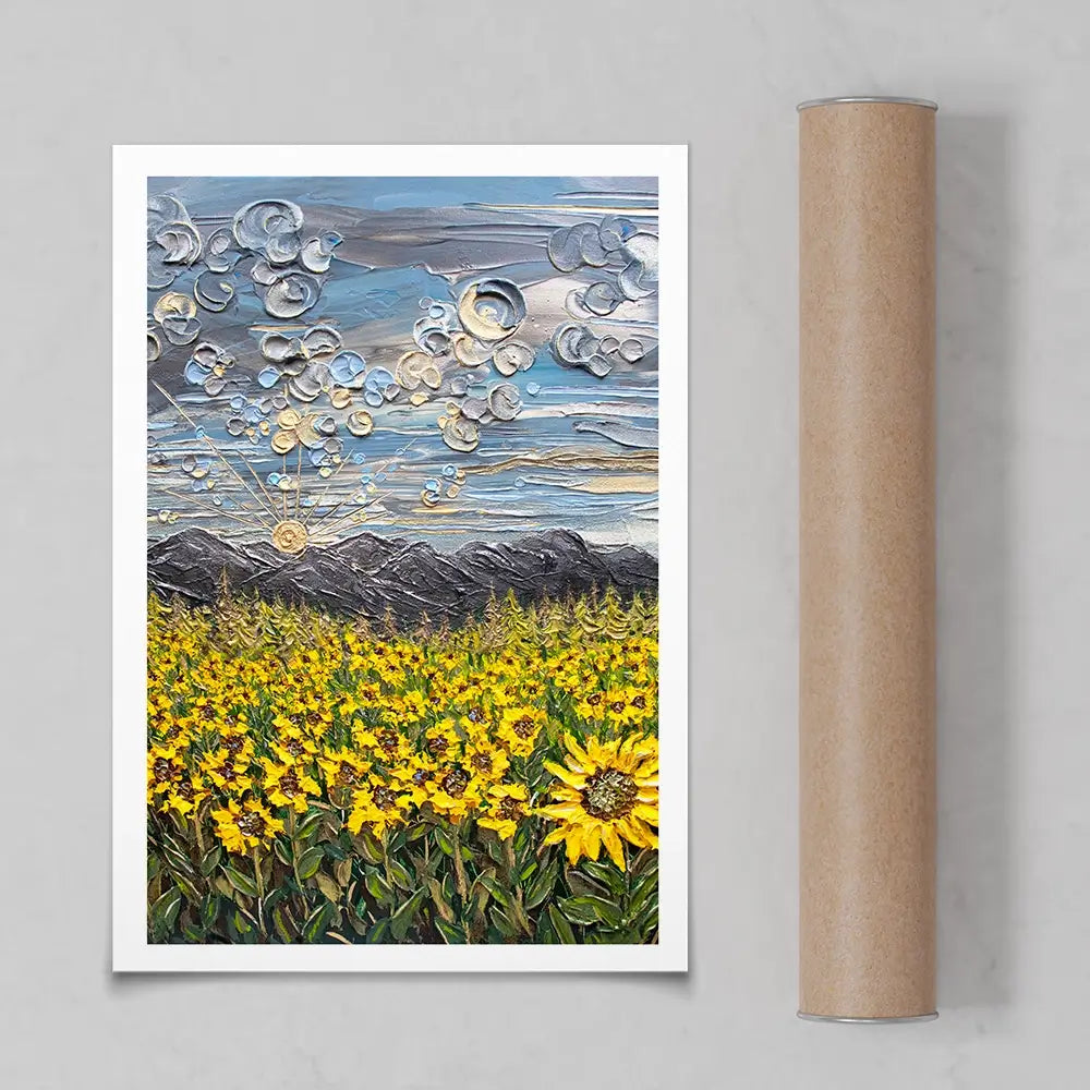 Sunflower Spectacular Art Print Sunflower Spectacular Art Print wall art product Nada Khatib