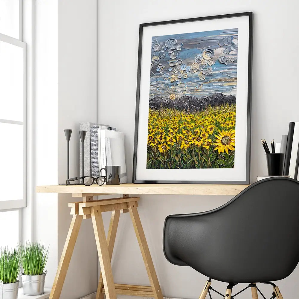 Sunflower Spectacular Framed Art Print Sunflower Spectacular Framed Art Print wall art product Nada Khatib
