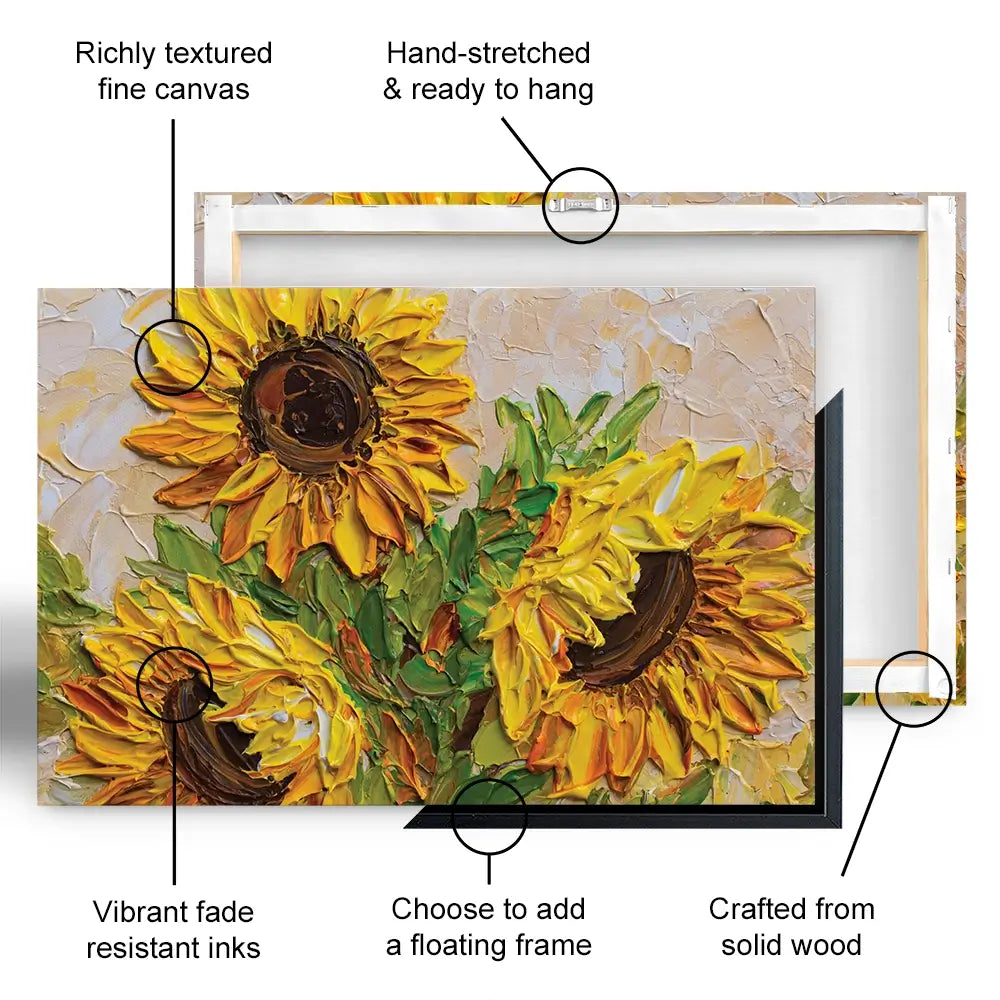 Sunflowers Warmth Canvas Print Sunflowers Warmth Canvas Print wall art product Olga Tkachyk