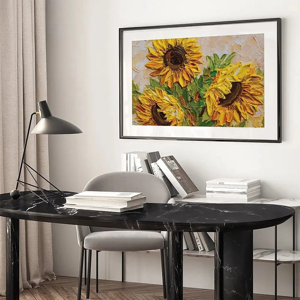 Sunflowers Warmth Framed Art Print Sunflowers Warmth Framed Art Print wall art product Olga Tkachyk