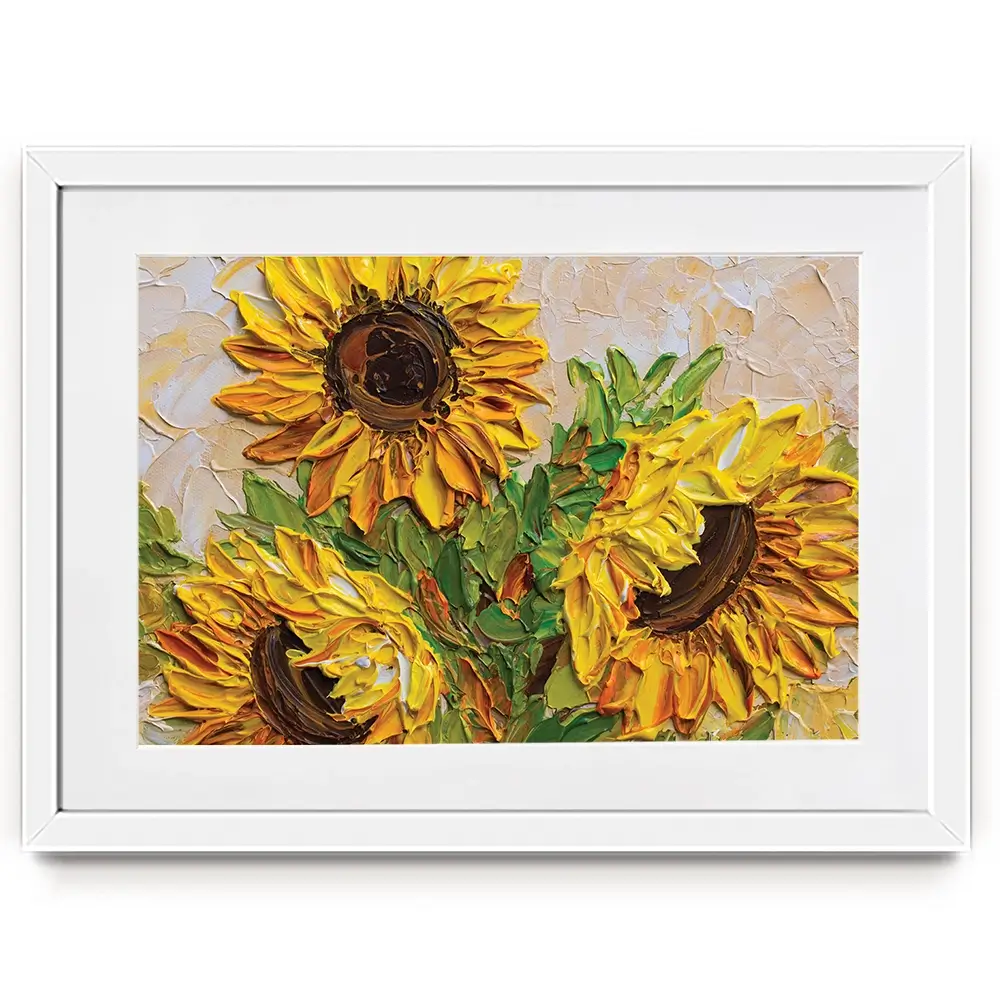 Sunflowers Warmth Framed Art Print Sunflowers Warmth Framed Art Print wall art product Olga Tkachyk
