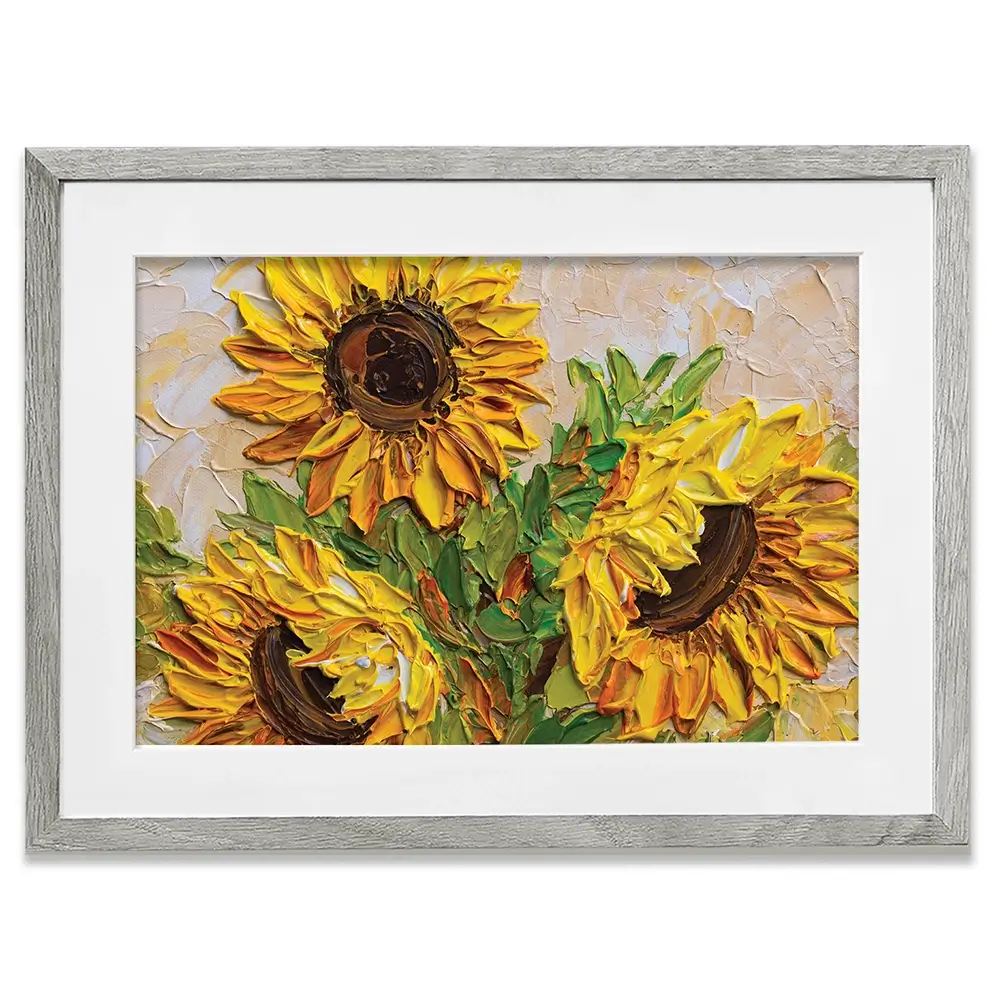 Sunflowers Warmth Framed Art Print Sunflowers Warmth Framed Art Print wall art product Olga Tkachyk