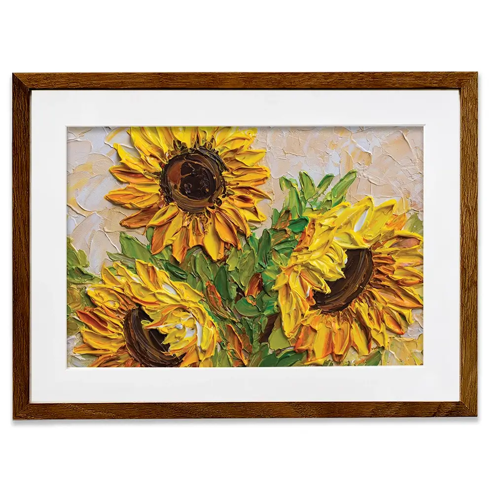 Sunflowers Warmth Framed Art Print Sunflowers Warmth Framed Art Print wall art product Olga Tkachyk