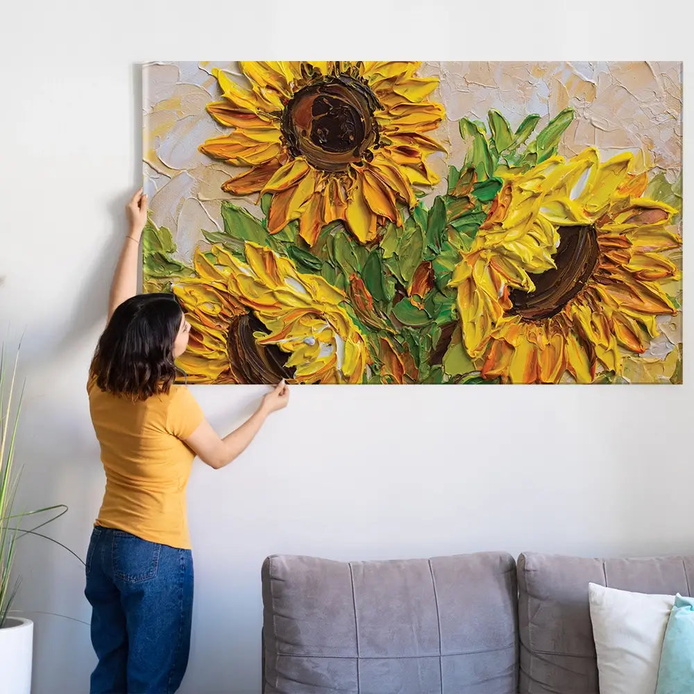 Sunflowers Warmth Oversized Canvas Print Sunflowers Warmth Oversized Canvas Print wall art product Art Print Shop