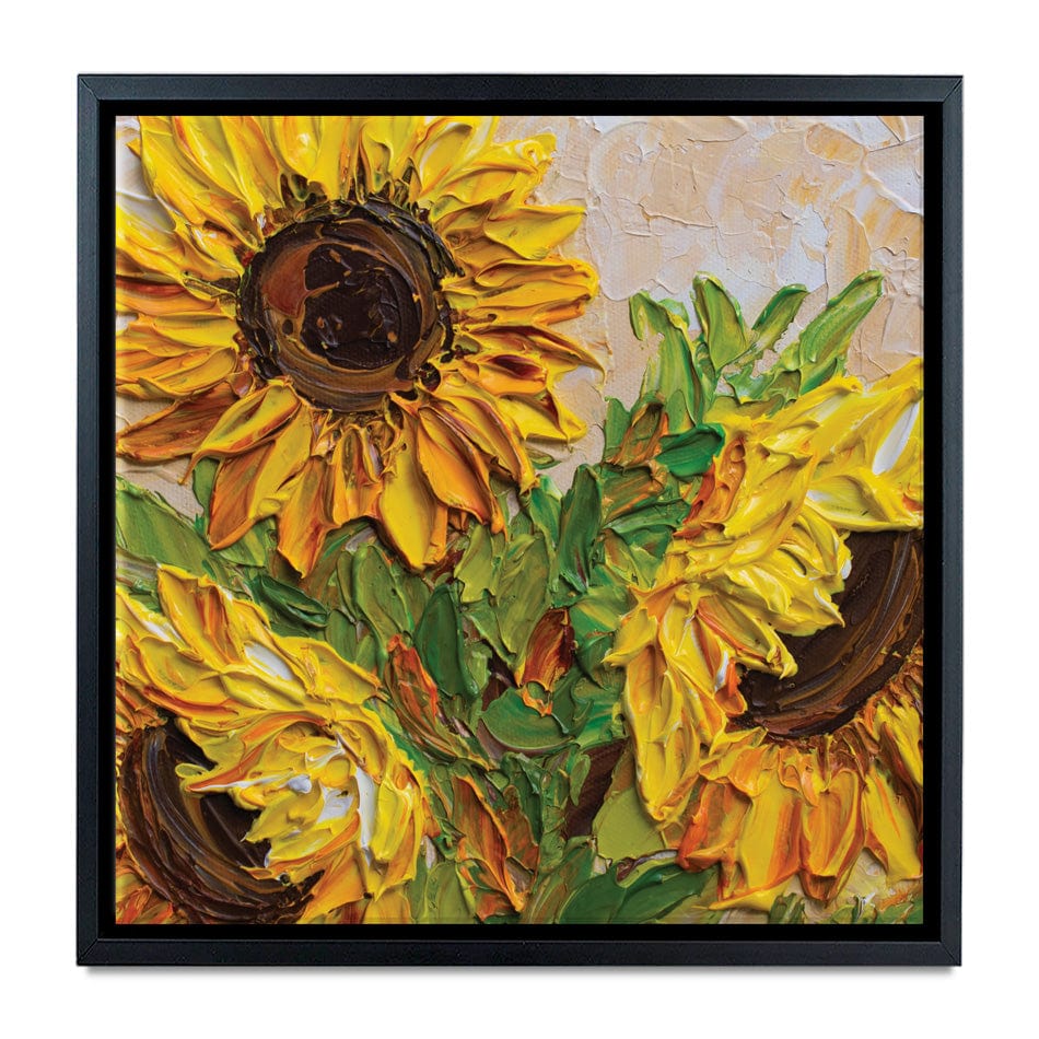 Sunflowers Warmth Square Canvas Print wall art product Olga Tkachyk