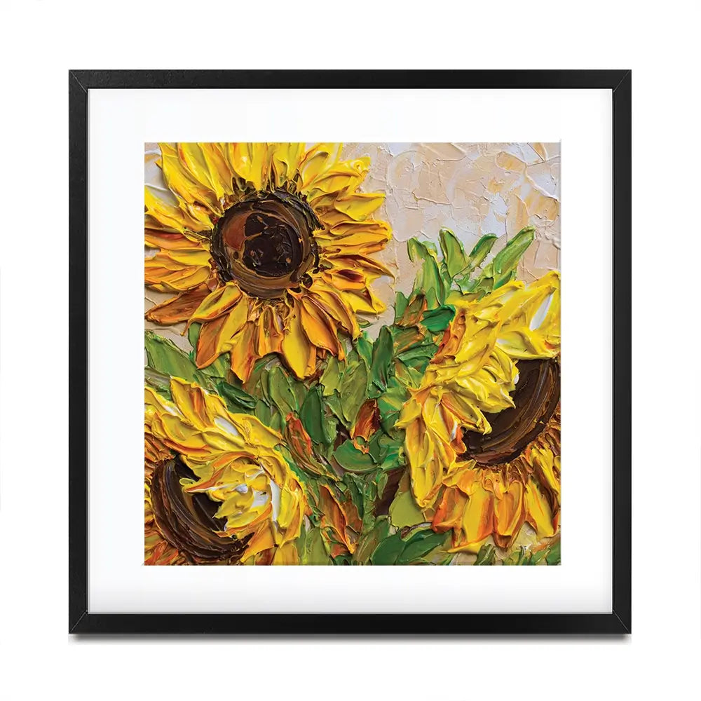 Sunflowers Warmth Square Framed Art Print Sunflowers Warmth Square Framed Art Print wall art product Olga Tkachyk