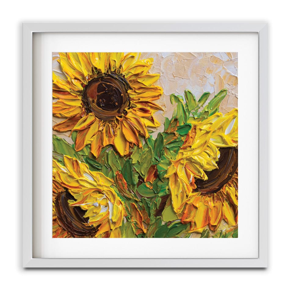 Sunflowers Warmth Square Framed Art Print wall art product Olga Tkachyk