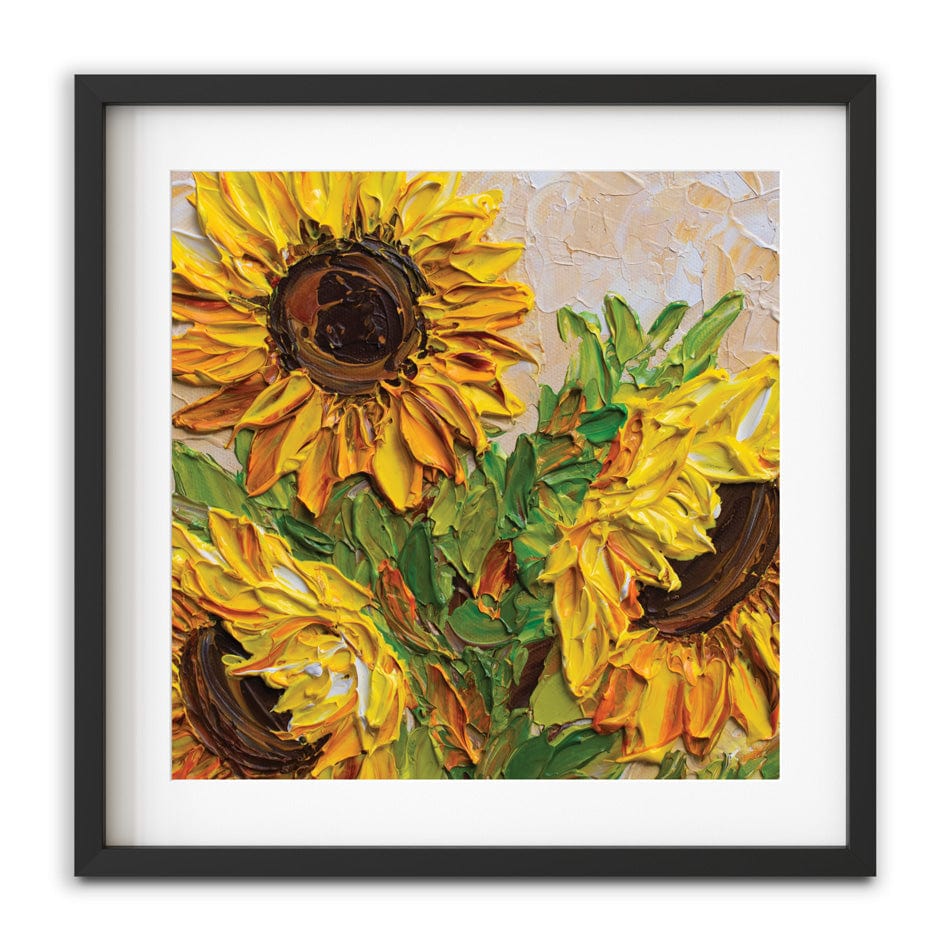 Sunflowers Warmth Square Framed Art Print wall art product Olga Tkachyk