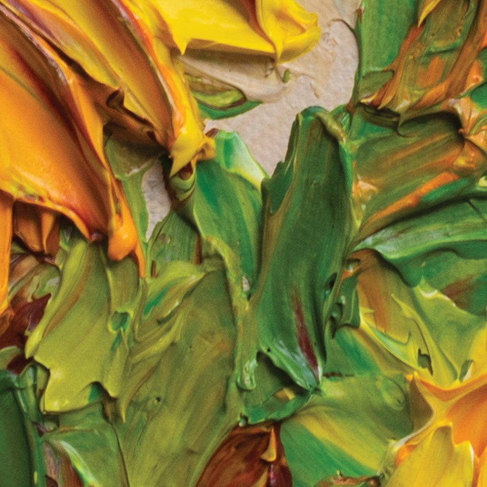 Sunflowers Warmth Square Framed Art Print wall art product Olga Tkachyk