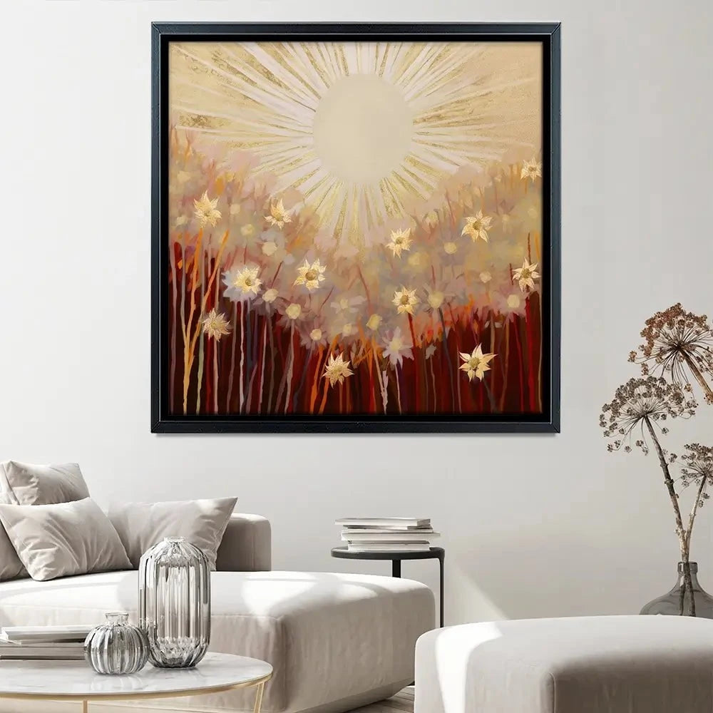 Sunkissed Blooms Square Canvas Print Sunkissed Blooms Square Canvas Print wall art product Isabella Karolewicz