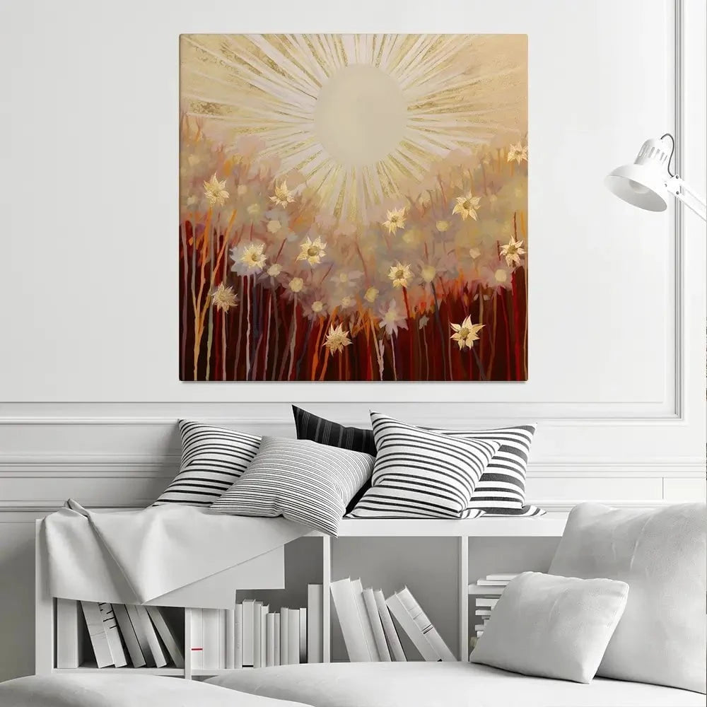 Sunkissed Blooms Square Canvas Print Sunkissed Blooms Square Canvas Print wall art product Isabella Karolewicz