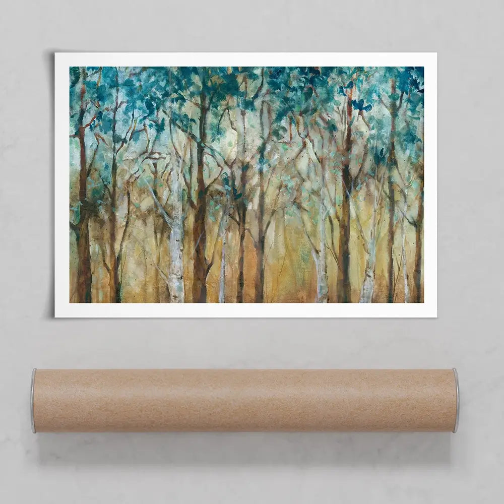 Sunlit Grove With Birch Art Print Sunlit Grove With Birch Art Print wall art product Carol Robinson