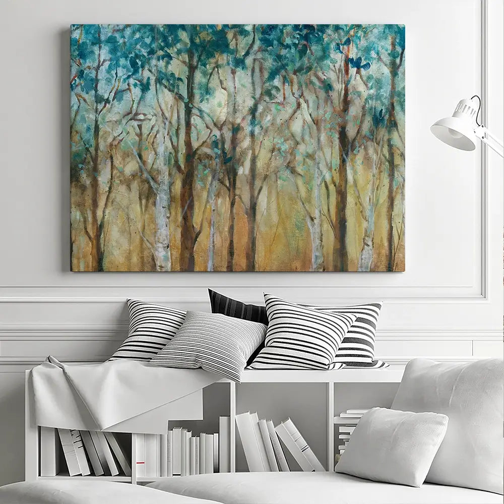 Sunlit Grove With Birch Canvas Print Sunlit Grove With Birch Canvas Print wall art product Carol Robinson