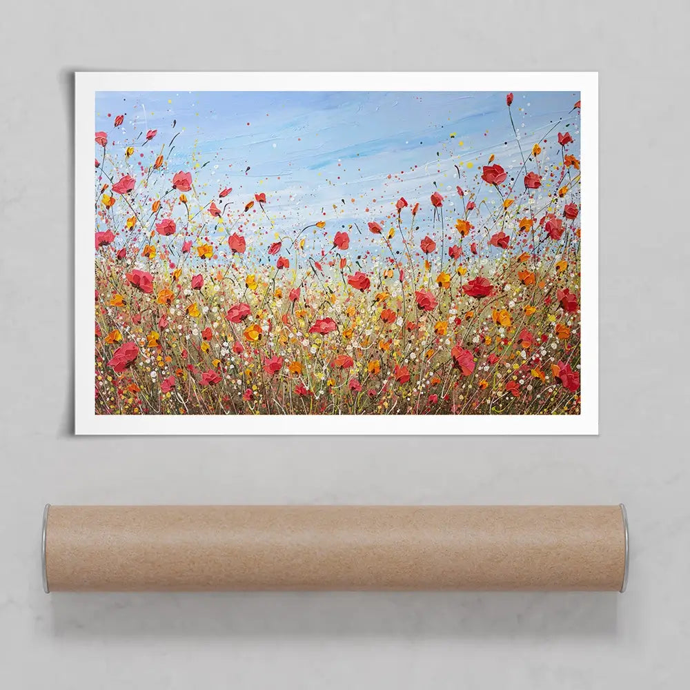Sunlit Poppies Art Print Sunlit Poppies Art Print wall art product Olga Tkachyk