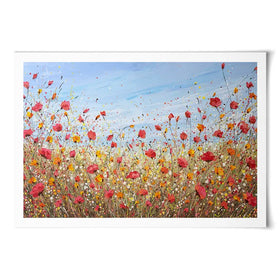 Sunlit Poppies Art Print Sunlit Poppies Art Print wall art product Olga Tkachyk