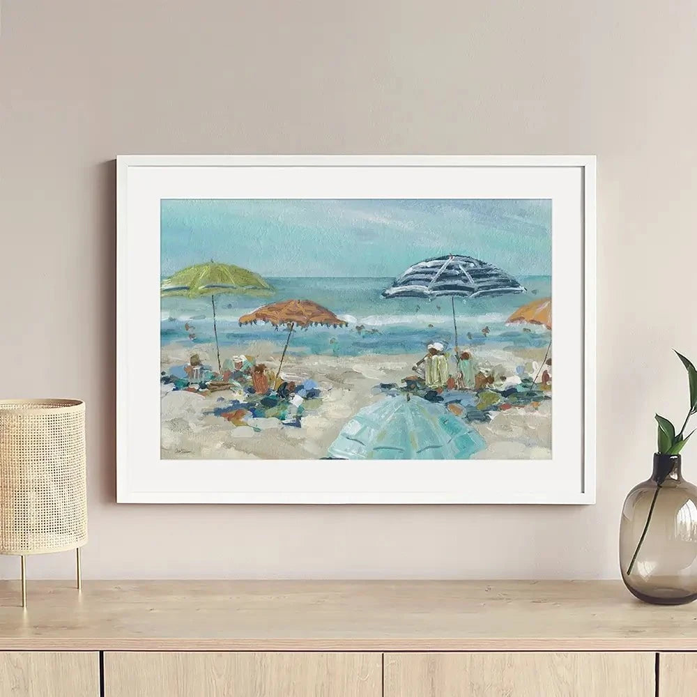 Sunny Beach Time Framed Art Print Sunny Beach Time Framed Art Print wall art product Carol Robinson