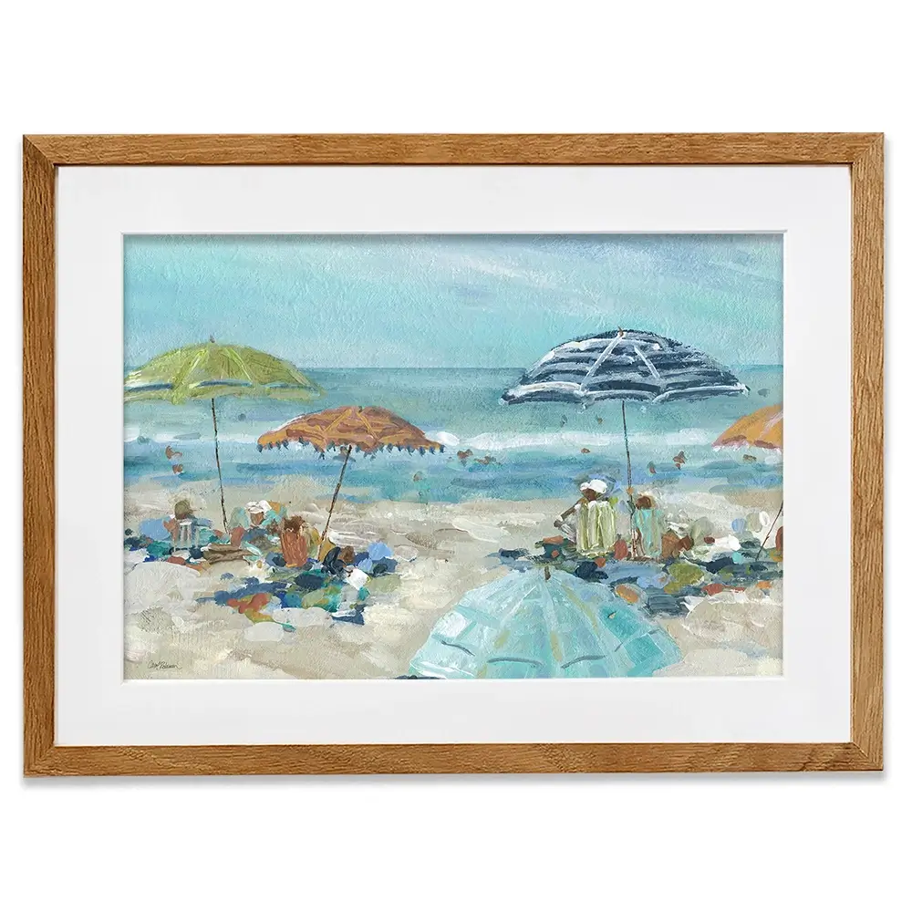 Sunny Beach Time Framed Art Print Sunny Beach Time Framed Art Print wall art product Carol Robinson