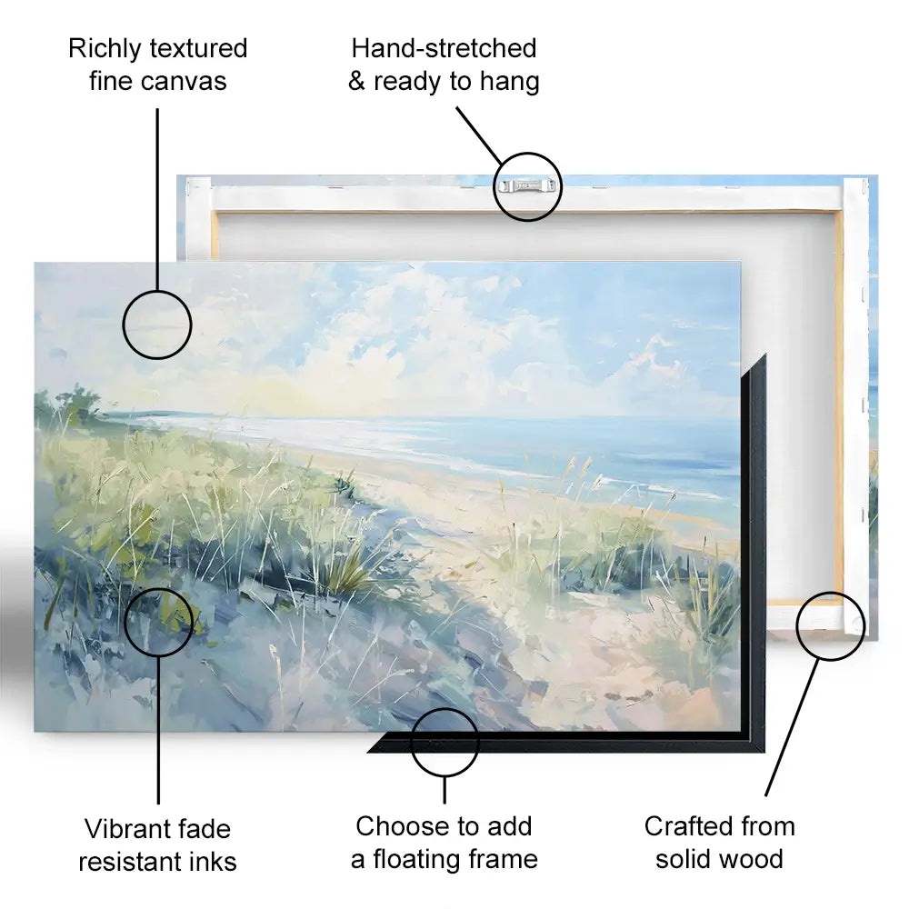 Sunny Day At The Coast Oversized Canvas Print Sunny Day At The Coast Oversized Canvas Print wall art product Gina Kelly - Independent