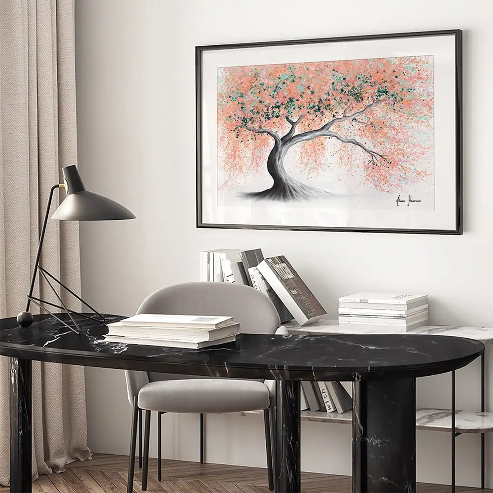 Sunny Peach Tree Framed Art Print Sunny Peach Tree Framed Art Print wall art product Ashvin Harrison