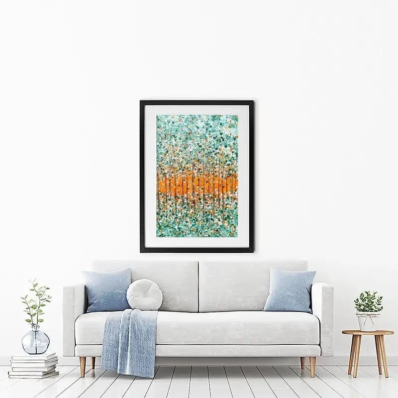 Sunrise In The Woods Framed Art Print Sunrise In The Woods Framed Art Print wall art product Charlotte Anna Reed