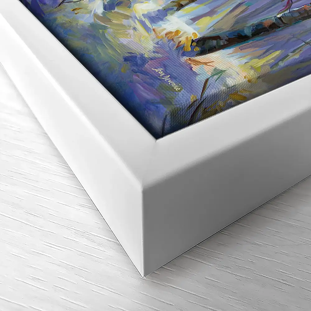 Sunrise Over The Birch Tree Forest Canvas Print Sunrise Over The Birch Tree Forest Canvas Print wall art product Leon Devenice