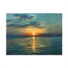 Sunrise Over The Sea Canvas Print Sunrise Over The Sea Canvas Print wall art product OlgaOsa / Shutterstock