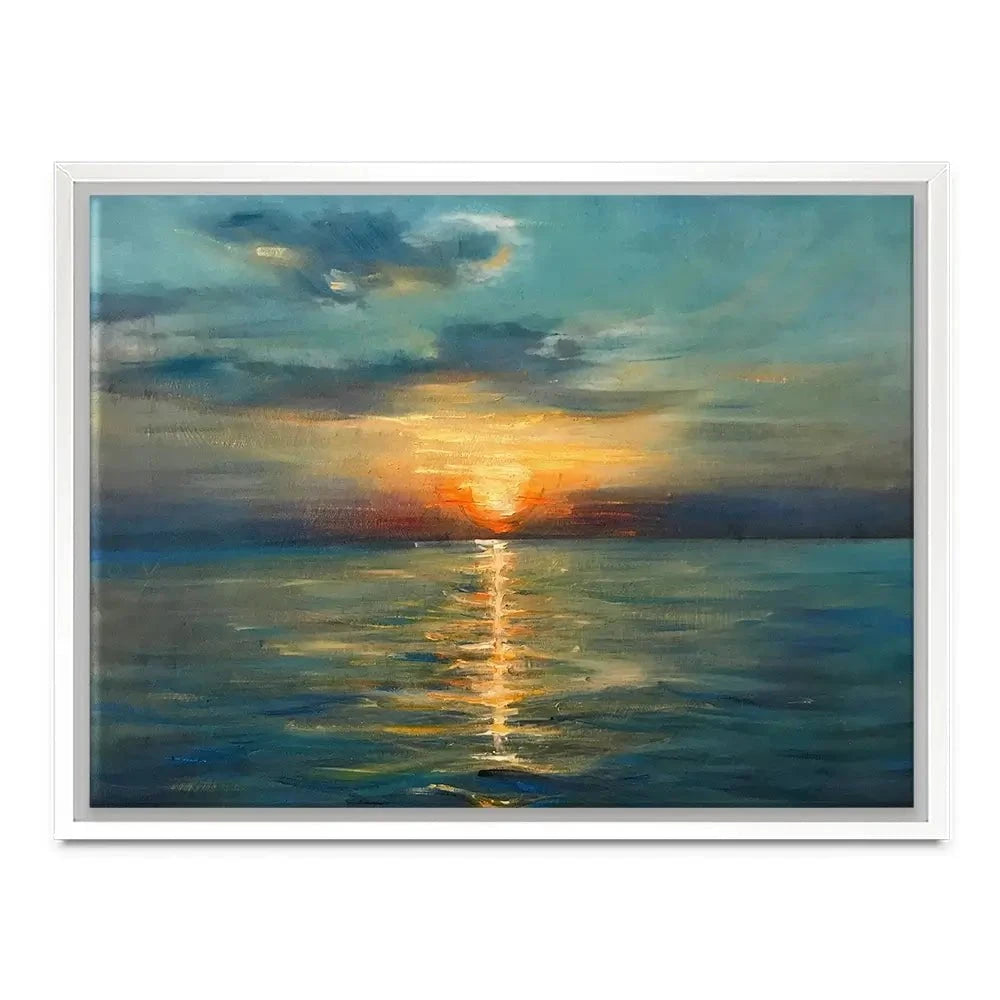 Sunrise Over The Sea Canvas Print Sunrise Over The Sea Canvas Print wall art product OlgaOsa / Shutterstock