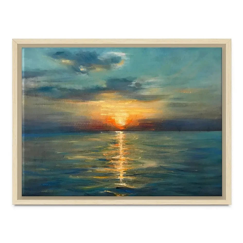 Sunrise Over The Sea Canvas Print Sunrise Over The Sea Canvas Print wall art product OlgaOsa / Shutterstock