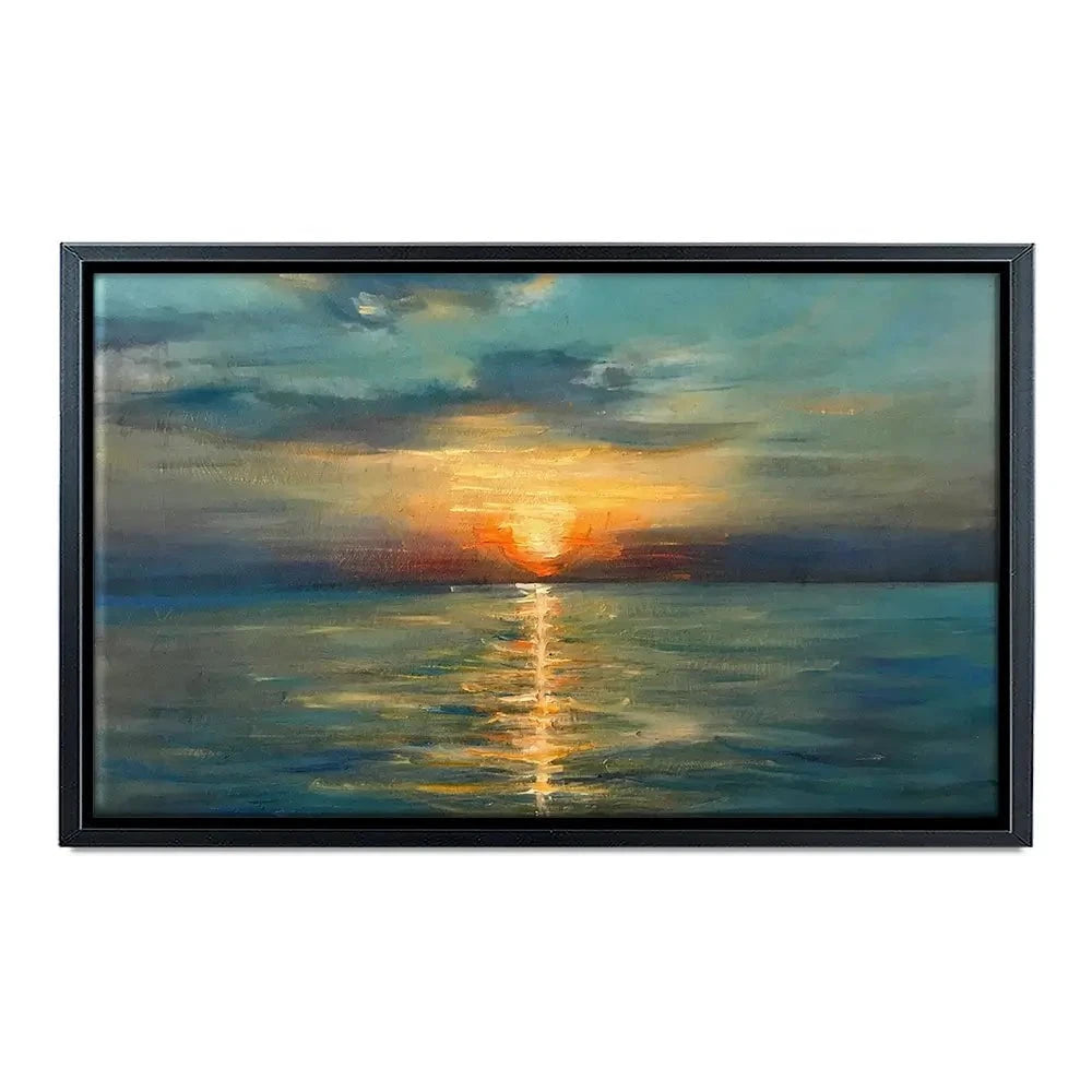 Sunrise Over The Sea Canvas Print Sunrise Over The Sea Canvas Print wall art product OlgaOsa / Shutterstock