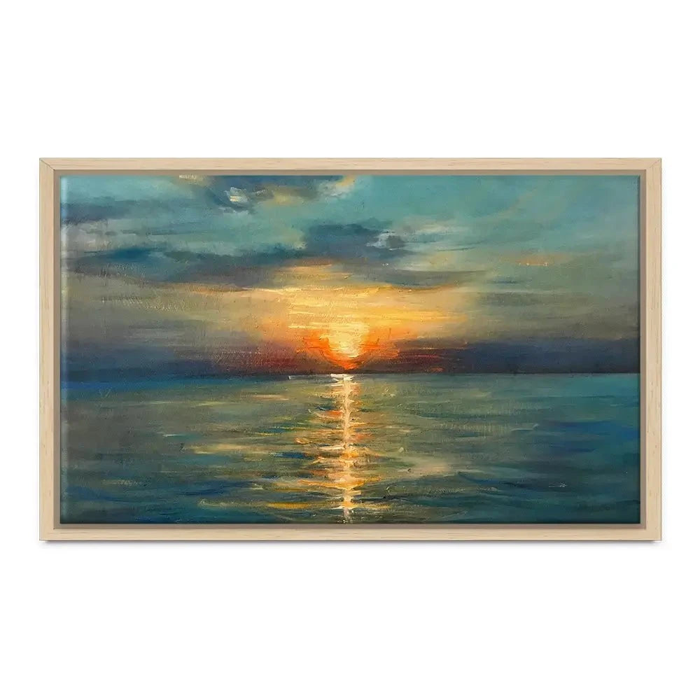 Sunrise Over The Sea Canvas Print Sunrise Over The Sea Canvas Print wall art product OlgaOsa / Shutterstock