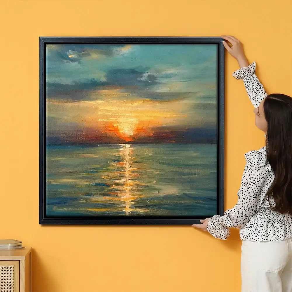 Sunrise Over The Sea Oversized Canvas Print Sunrise Over The Sea Oversized Canvas Print wall art product Art Print Shop