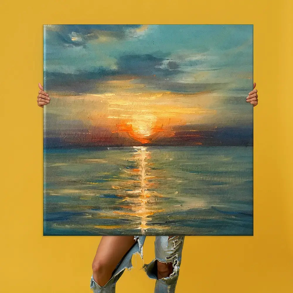 Sunrise Over The Sea Oversized Canvas Print Sunrise Over The Sea Oversized Canvas Print wall art product Art Print Shop