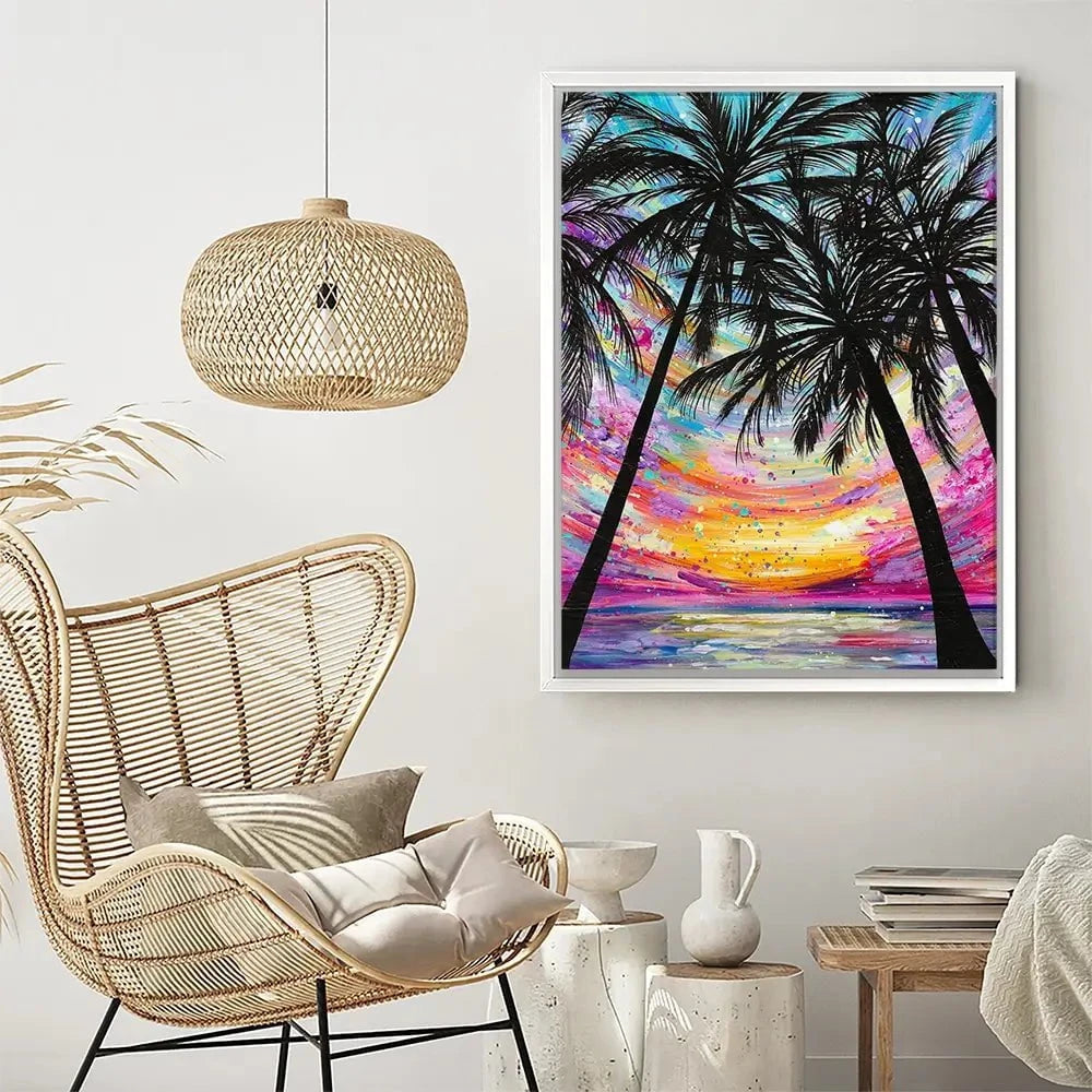 Sunset Beach Canvas Print Sunset Beach Canvas Print wall art product Emma LC Art