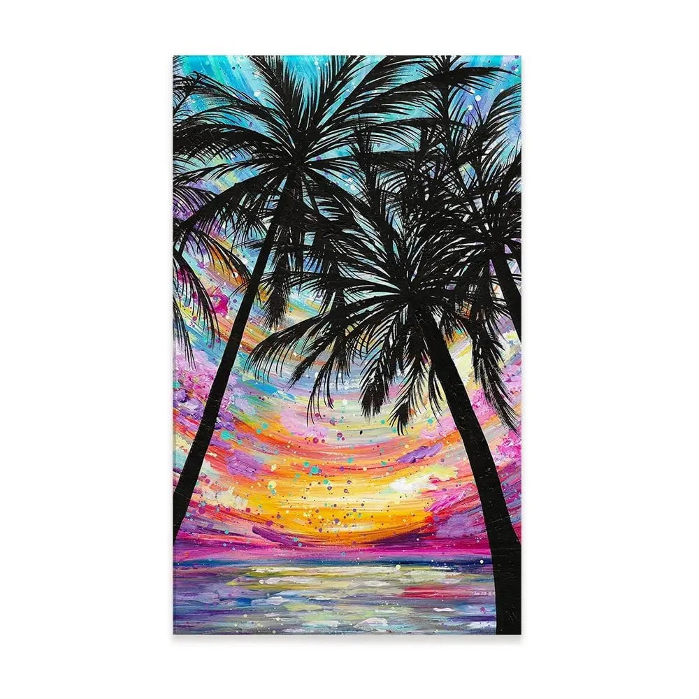 Sunset Beach Canvas Print Sunset Beach Canvas Print wall art product Emma LC Art