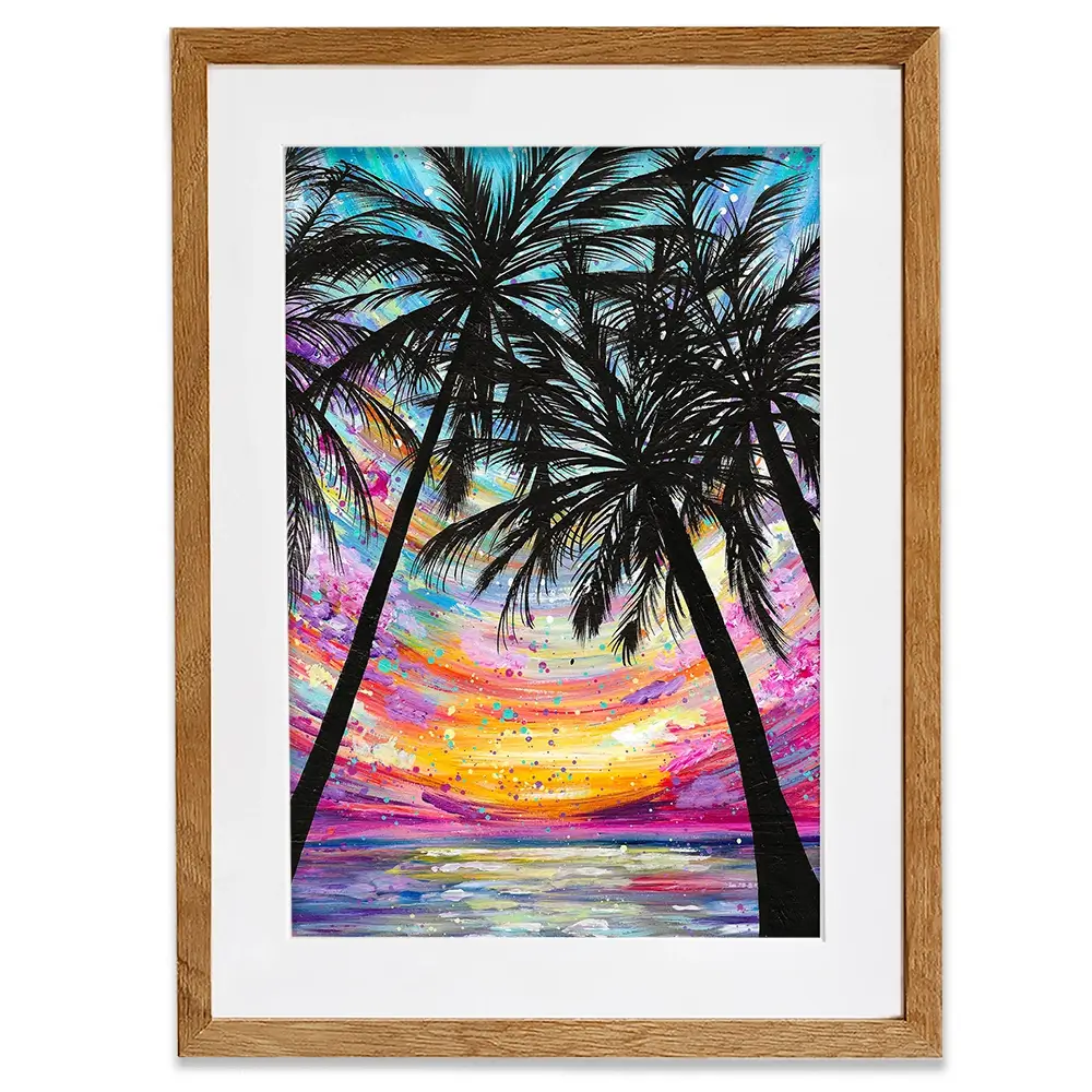 Sunset Beach Framed Art Print Sunset Beach Framed Art Print wall art product Emma LC Art