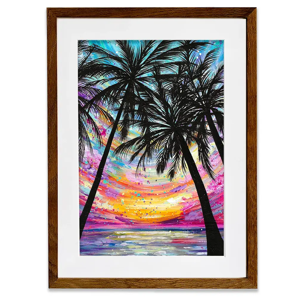 Sunset Beach Framed Art Print Sunset Beach Framed Art Print wall art product Emma LC Art