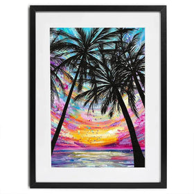 Sunset Beach Framed Art Print Sunset Beach Framed Art Print wall art product Emma LC Art
