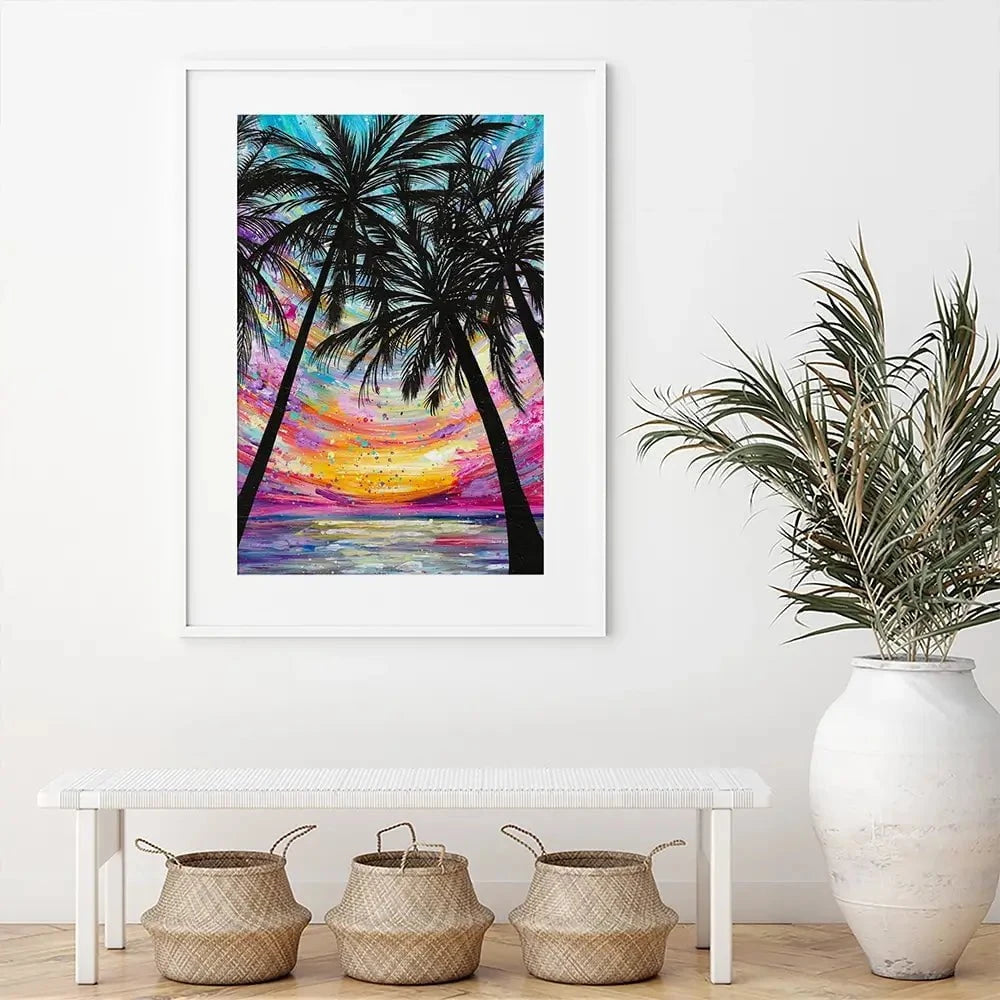 Sunset Beach Framed Art Print Sunset Beach Framed Art Print wall art product Emma LC Art
