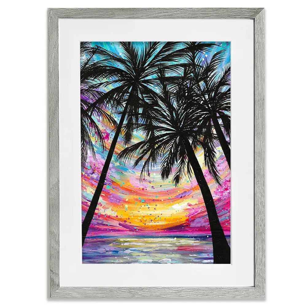 Sunset Beach Framed Art Print Sunset Beach Framed Art Print wall art product Emma LC Art
