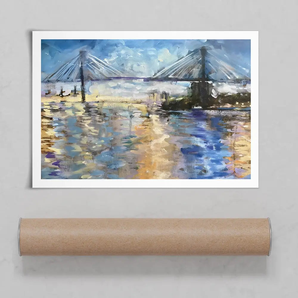 Sunset Bridge Art Print Sunset Bridge Art Print wall art product Tiffani Taylor - Independent