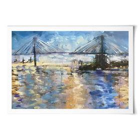 Sunset Bridge Art Print Sunset Bridge Art Print wall art product Tiffani Taylor - Independent