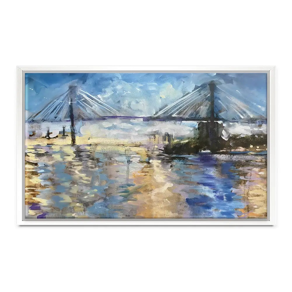 Sunset Bridge Canvas Print Sunset Bridge Canvas Print wall art product Tiffani Taylor - Independent
