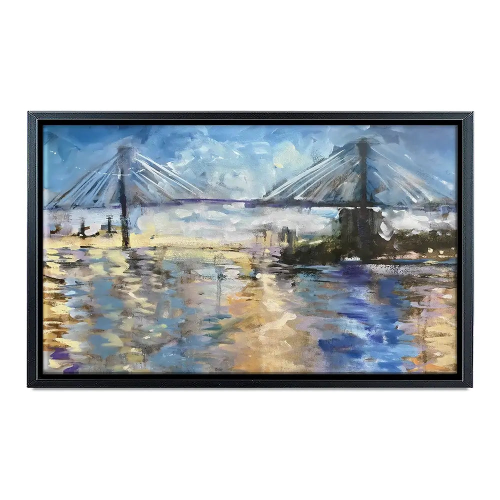 Sunset Bridge Canvas Print Sunset Bridge Canvas Print wall art product Tiffani Taylor - Independent